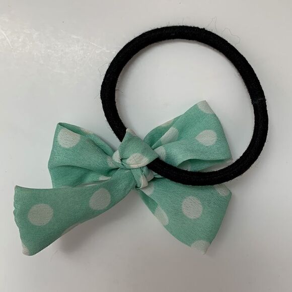 👗Mint white Polka Dot Hair Band - Picture 4 of 5